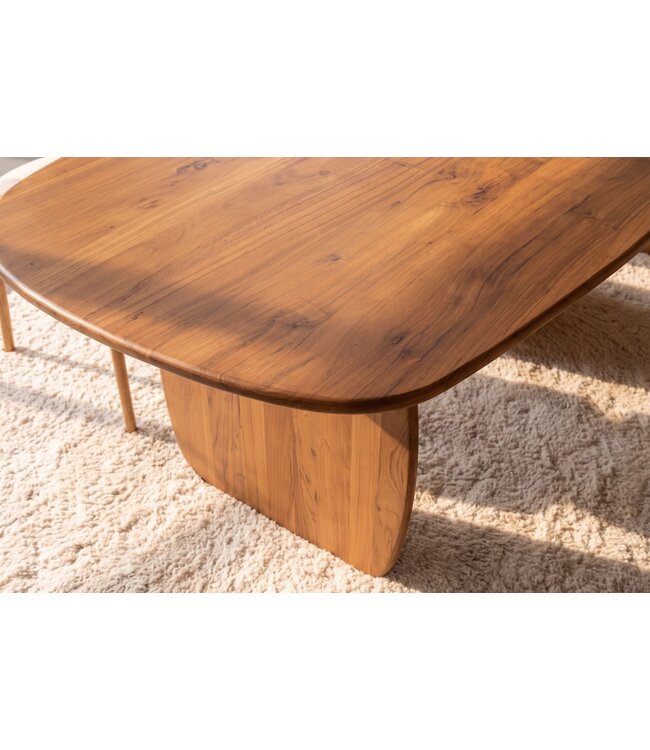 Invicta Interior Eettafel SCULPTURA 240cm ovaal sculptuur frame acacia hout bruin - 49259