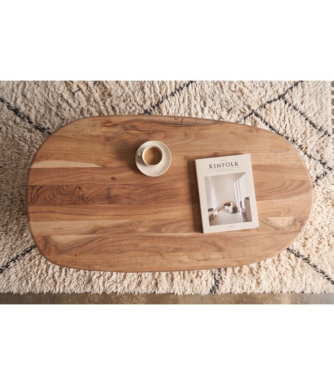 Invicta Interior Salontafel SCULPTURA 110cm sculptuurvorm acacia hout naturel - 49266