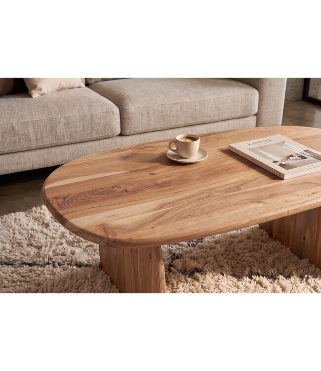 Invicta Interior Salontafel SCULPTURA 110cm sculptuurvorm acacia hout naturel - 49266