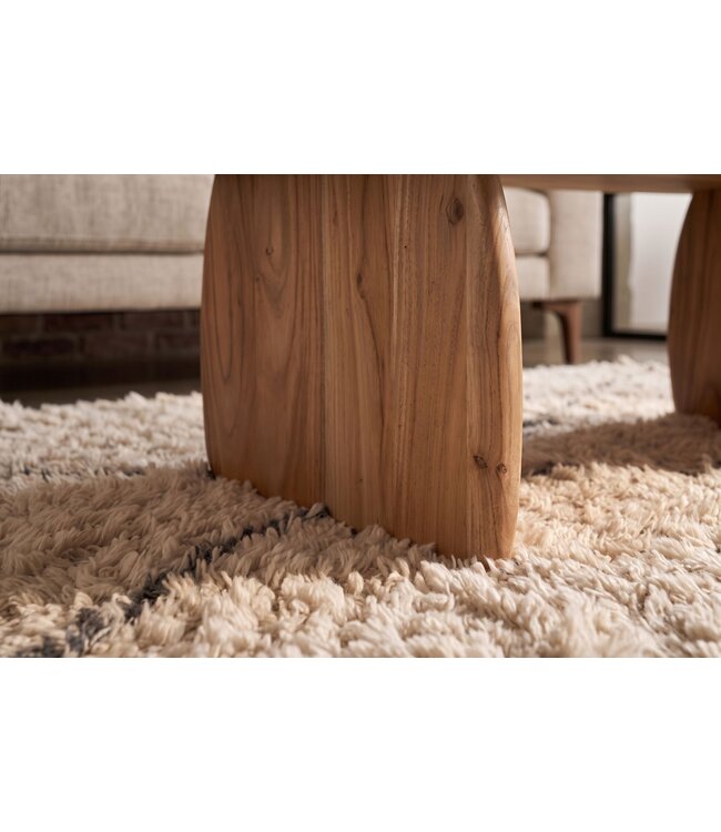 Invicta Interior Salontafel SCULPTURA 110cm sculptuurvorm acacia hout naturel - 49266