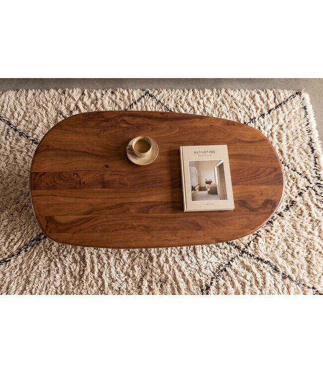 Invicta Interior Salontafel SCULPTURA 110cm sculptuurvorm acacia hout bruin - 49267