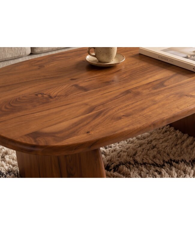 Invicta Interior Salontafel SCULPTURA 110cm sculptuurvorm acacia hout bruin - 49267