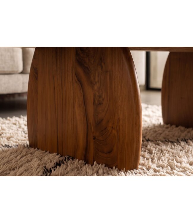 Invicta Interior Salontafel SCULPTURA 110cm sculptuurvorm acacia hout bruin - 49267