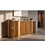 Invicta Interior Dressoir SCULPTURA 170cm open latten front afgeronde hoeken mangohout naturel - 49268