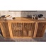 Invicta Interior Dressoir SCULPTURA 170cm open latten front afgeronde hoeken mangohout naturel - 49268