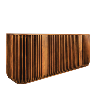 Invicta Interior Dressoir SCULPTURA 170cm open latten front afgeronde hoeken mangohout bruin - 49269