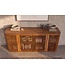 Invicta Interior Dressoir SCULPTURA 170cm open latten front afgeronde hoeken mangohout bruin - 49269