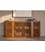Invicta Interior Dressoir SCULPTURA 170cm open latten front afgeronde hoeken mangohout bruin - 49269