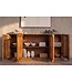 Invicta Interior Dressoir SCULPTURA 170cm open latten front afgeronde hoeken mangohout bruin - 49269