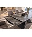 Invicta Interior Uitschuifbare eettafel DIAMOND 180-260cm keramiek taupe met geometrisch zwart ijzeren onderstel - 49270