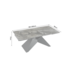 Invicta Interior Uitschuifbare eettafel DIAMOND 180-260cm keramiek taupe met geometrisch zwart ijzeren onderstel - 49270