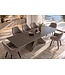 Invicta Interior Eettafel DIAMOND 180-260cm uitschuifbaar ceramic roestlook met geometrisch bronzen ijzeren onderstel - 49272