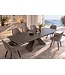 Invicta Interior Eettafel DIAMOND 180-260cm uitschuifbaar ceramic roestlook met geometrisch bronzen ijzeren onderstel - 49272