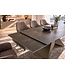 Invicta Interior Eettafel DIAMOND 180-260cm uitschuifbaar ceramic roestlook met geometrisch bronzen ijzeren onderstel - 49272