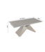 Invicta Interior Eettafel DIAMOND 180-260cm uitschuifbaar ceramic roestlook met geometrisch bronzen ijzeren onderstel - 49272