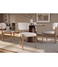 Invicta Interior Stoel BELLANO chenille crèmekleurig beige met eikenkleurige metalen poten - 49296