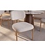 Invicta Interior Stoel BELLANO chenille crèmekleurig beige met eikenkleurige metalen poten - 49296
