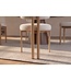 Invicta Interior Stoel BELLANO chenille crèmekleurig beige met eikenkleurige metalen poten - 49296