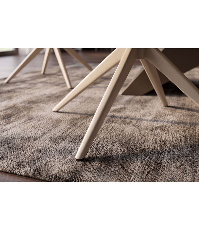 Invicta Interior Draaistoel LUGANO 360° auto-terugkeer met armleuningen 150 kg laadvermogen chenille tweed beige - 49326