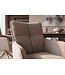 Invicta Interior Draaistoel LUGANO 360° auto-return met armleuningen 150 kg draagvermogen chenille tweed taupe - 49327