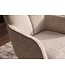 Invicta Interior Draaistoel LUGANO 360° auto-return met armleuningen 150 kg draagvermogen chenille tweed taupe - 49327