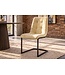 Invicta Interior Cantilever stoel MIAMI vierkante quilting microvezel antiek beige met zwart metalen frame - 49331
