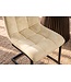 Invicta Interior Cantilever stoel MIAMI vierkante quilting microvezel antiek beige met zwart metalen frame - 49331