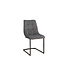 Invicta Interior Vrijdragende stoel MIAMI vierkante quilting touw grijs met zwart metalen frame - 49334