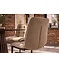 Invicta Interior Vrijdragende stoel MIAMI vierkante quilting koord taupe met zwart metalen frame - 49335