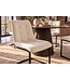 Invicta Interior Vrijdragende stoel MIAMI vierkant gestoffeerd touw beige met zwart metalen frame - 49342