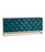 Invicta Interior Dressoir VULCANO 180cm 3D front mangohout turquoise met gouden metalen frame - 49492