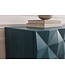 Invicta Interior Dressoir VULCANO 180cm 3D front mangohout turquoise met gouden metalen frame - 49492