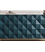 Invicta Interior Dressoir VULCANO 180cm 3D front mangohout turquoise met gouden metalen frame - 49492