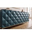 Invicta Interior Dressoir VULCANO 180cm 3D front mangohout turquoise met gouden metalen frame - 49492