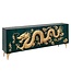 Invicta Interior Dressoir DRAGON 180cm 3D dragon front mangohout turquoise met goudkleurige details - 49493