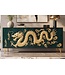 Invicta Interior Dressoir DRAGON 180cm 3D dragon front mangohout turquoise met goudkleurige details - 49493