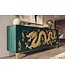 Invicta Interior Dressoir DRAGON 180cm 3D dragon front mangohout turquoise met goudkleurige details - 49493