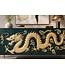 Invicta Interior Dressoir DRAGON 180cm 3D dragon front mangohout turquoise met goudkleurige details - 49493