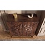 Invicta Interior Highboard LION 120cm met 3D leeuw front mangohout bruin met gouden metalen frame - 49499