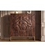 Invicta Interior Highboard LION 120cm met 3D leeuw front mangohout bruin met gouden metalen frame - 49499