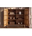 Invicta Interior Highboard LION 120cm met 3D leeuw front mangohout bruin met gouden metalen frame - 49499