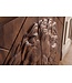 Invicta Interior Highboard LION 120cm met 3D leeuw front mangohout bruin met gouden metalen frame - 49499