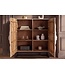 Invicta Interior Highboard LION 120cm 3D leeuwfront mango hout crème met zwart metalen frame - 49500