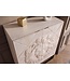 Invicta Interior Highboard LION 120cm 3D leeuwfront mango hout crème met zwart metalen frame - 49500