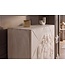 Invicta Interior Highboard LION 120cm 3D leeuwfront mango hout crème met zwart metalen frame - 49500
