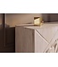Invicta Interior Highboard LION 120cm 3D leeuwfront mango hout crème met zwart metalen frame - 49500