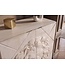 Invicta Interior Highboard LION 120cm 3D leeuwfront mango hout crème met zwart metalen frame - 49500