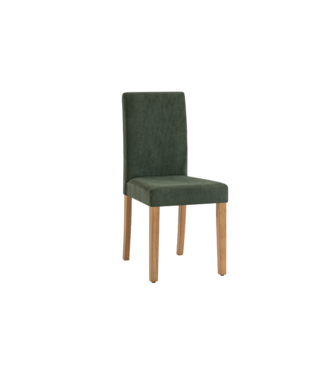 Invicta Interior Stoel GENUA groen cord met rubberhout poten - 49514