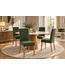 Invicta Interior Stoel GENUA groen cord met rubberhout poten - 49514
