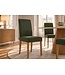 Invicta Interior Stoel GENUA groen cord met rubberhout poten - 49514